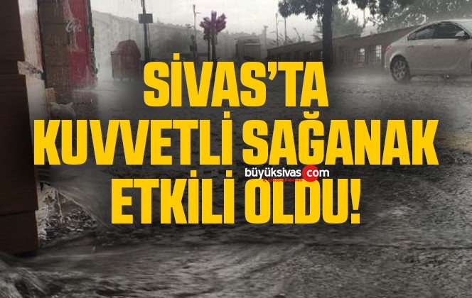 Sivas’ta kuvvetli sağanak etkili oldu