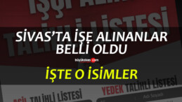 Sivas’ta SİVTAŞ beden işçisi alımı kuraları çekildi