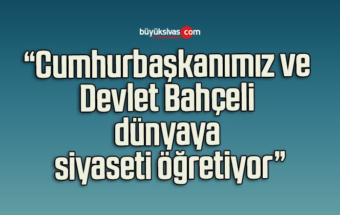 “Cumhurbaşkanımız ve Devlet Bahçeli dünyaya siyaseti öğretiyor”