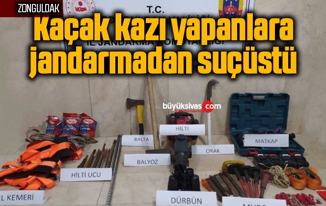 Kaçak kazı yapanlara jandarmadan suçüstü