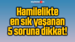 Hamilelikte en sık yaşanan 5 soruna dikkat!