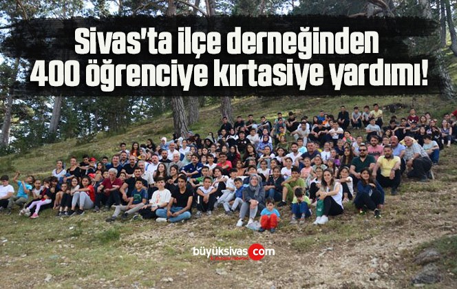 Sivas’ta ilçe derneğinden 400 öğrenciye kırtasiye yardımı!