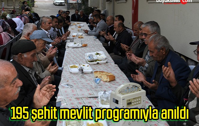 195 şehit mevlit programıyla anıldı