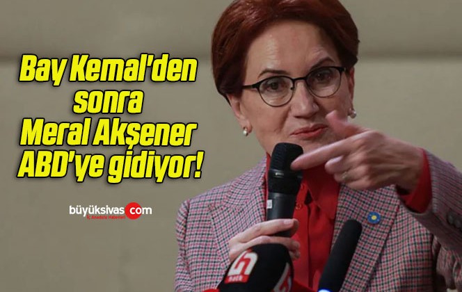 Bay Kemal’den sonra Meral Akşener ABD’ye gidiyor!