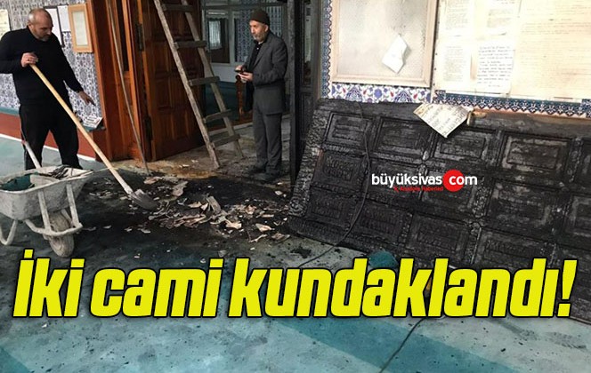 İki cami kundaklandı!