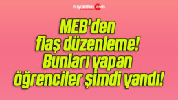 MEB’den flaş düzenleme! Bunları yapan öğrenciler şimdi yandı!