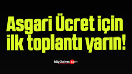 Asgari Ücret için ilk toplantı yarın!