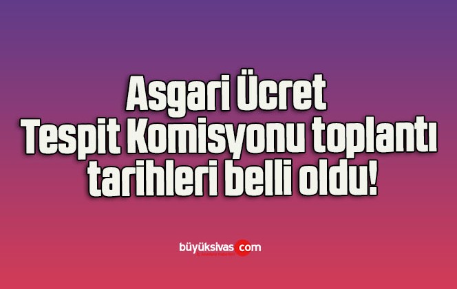 Asgari Ücret Tespit Komisyonu toplantı tarihleri belli oldu!