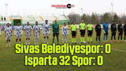 Sivas Belediyespor: 0 – Isparta 32 Spor: 0