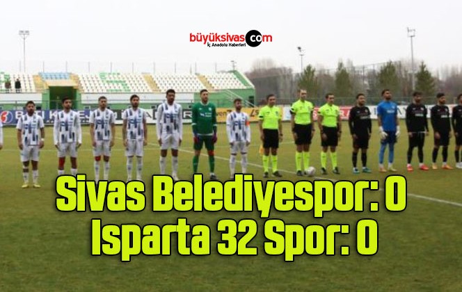 Sivas Belediyespor: 0 – Isparta 32 Spor: 0