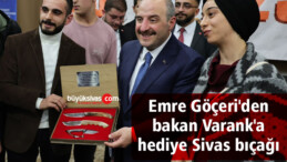 Emre Göçeri’den bakan Varank’a hediye Sivas bıçağı