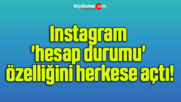 Instagram ‘hesap durumu’ özelliğini herkese açtı!