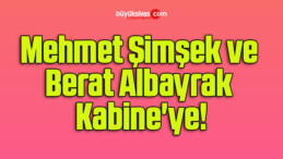 Mehmet Şimşek ve Berat Albayrak Kabine’ye!