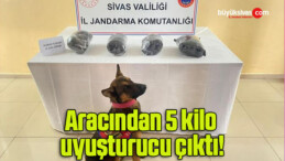 Aracından 5 kilo uyuşturucu çıktı!