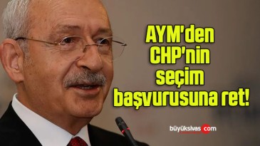 AYM’den CHP’nin seçim başvurusuna ret!