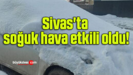 Sivas’ta soğuk hava etkili oldu!