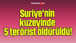 Suriye’nin kuzeyinde 5 terörist öldürüldü!