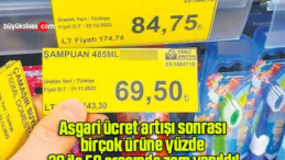 Asgari ücret artışı sonrası birçok ürüne yüzde 20 ila 50 arasında zam yapıldı!