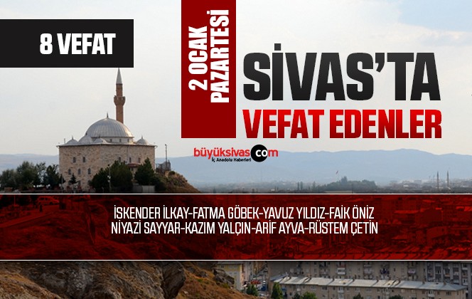 Sivas Aramızdan Ayrılanlar – Sivas’ta Ölenler -2 Ocak 2023