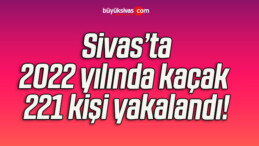 Sivas’ın 2022 yılı kaçakçılık bilançosu!
