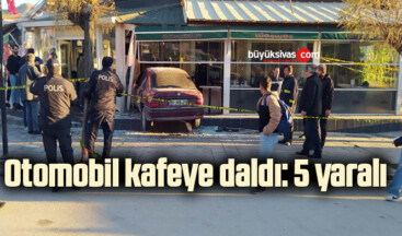 Otomobil kafeye daldı: 5 yaralı