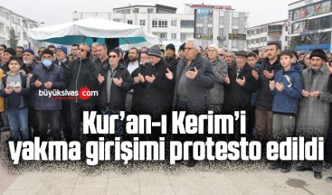 Kur’an-ı Kerim’i yakma girişimi protesto edildi