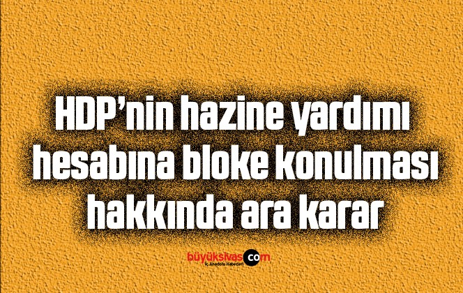 HDP’nin hazine yardımı hesabına bloke konulması hakkında ara karar