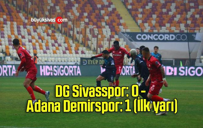 Spor Toto Süper Lig: DG Sivasspor: 0 – Adana Demirspor: 1 (İlk yarı)