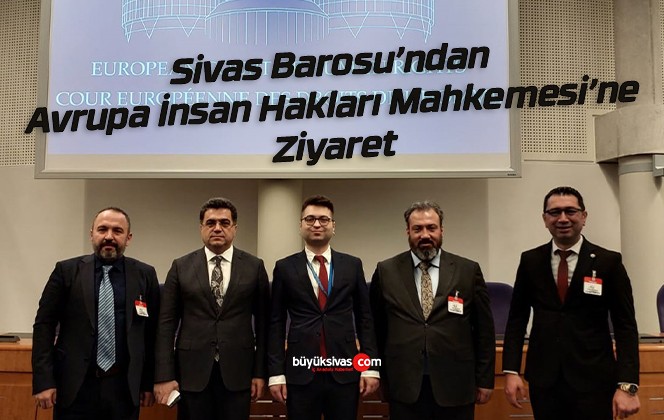 Sivas Barosu’ndan Avrupa İnsan Hakları Mahkemesi’ne Ziyaret