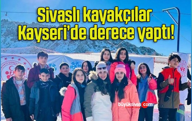 Sivaslı kayakçılar Kayseri’de derece yaptı!