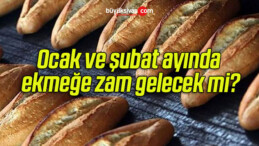 Ocak ve şubat ayında ekmeğe zam gelecek mi?