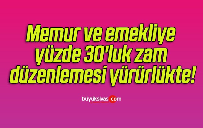 Memur ve emekliye yüzde 30’luk zam düzenlemesi yürürlükte!