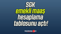 SGK emekli maaş hesaplama tablosunu açtı!