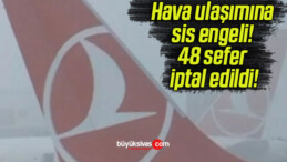 Hava ulaşımına sis engeli! 48 sefer iptal edildi!