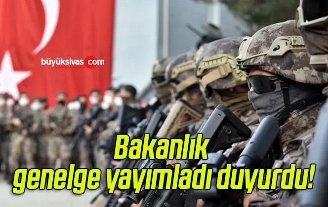 Bakanlık genelge yayımladı duyurdu!