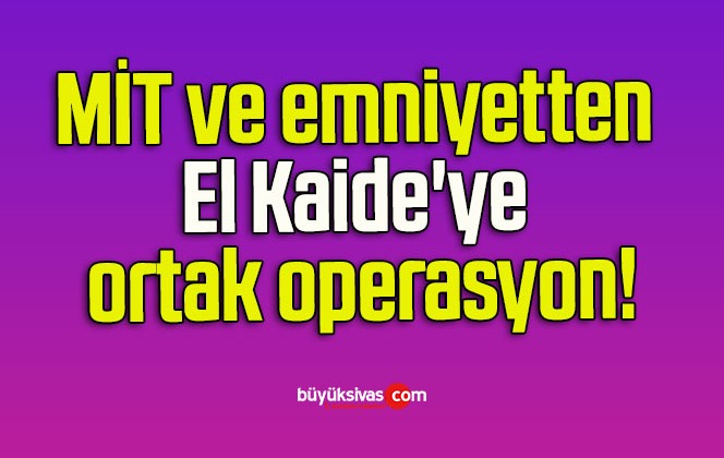 MİT ve emniyetten El Kaide’ye ortak operasyon!