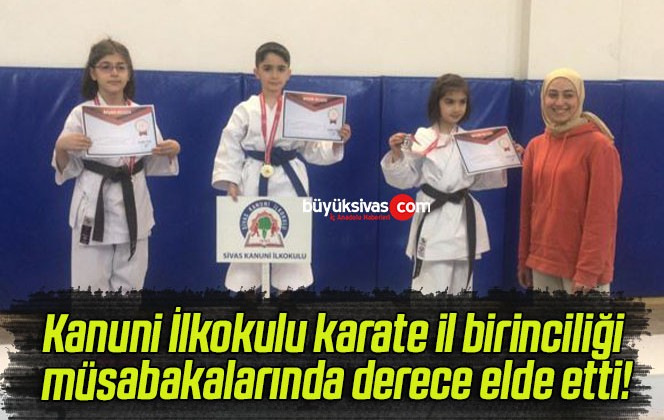 Kanuni İlkokulu karate il birinciliği müsabakalarında derece elde etti!