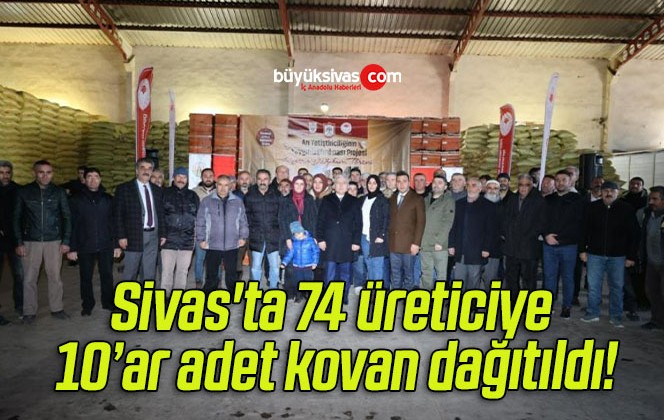 Sivas’ta 74 üreticiye 10’ar adet kovan dağıtıldı!