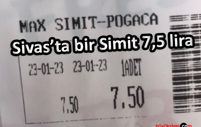 Sivas’ta simit 7,5 lira! Başkent’te simitin fiyatı 7 lira