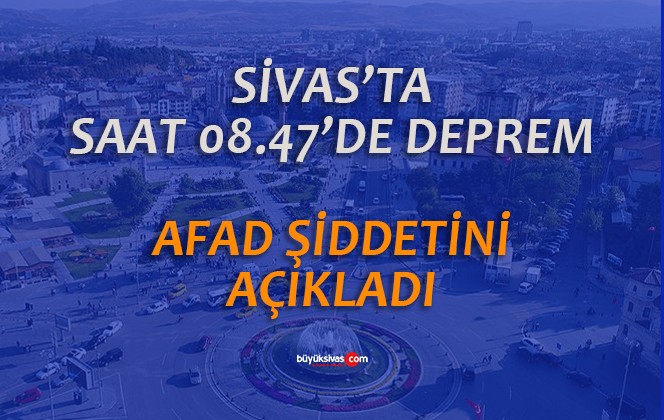 Sivas’ta deprem oldu! AFAD şiddetini açıkladı!