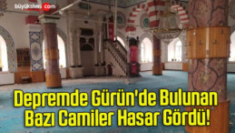 Depremde Gürün’de Bulunan Bazı Camiler Hasar Gördü!