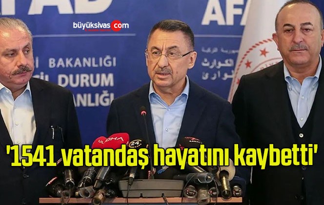 Fuat Oktay son durumu açıkladı! ‘1541 vatandaş hayatını kaybetti’