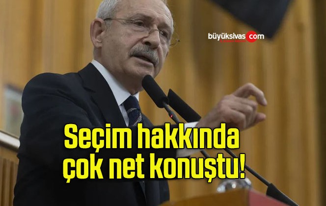 Seçim hakkında çok net konuştu!