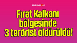 Fırat Kalkanı bölgesinde 3 terörist öldürüldü!