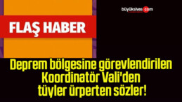 Deprem bölgesine görevlendirilen Koordinatör Vali’den tüyler ürperten sözler!