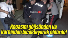 Kocasını göğsünden ve karnından bıçaklayarak öldürdü!