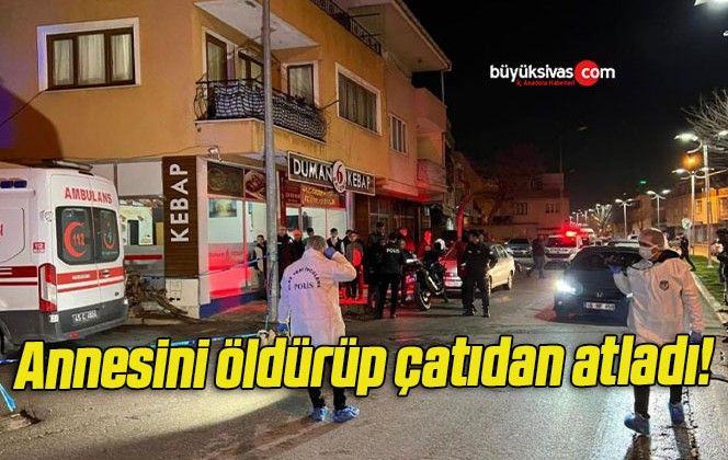 Annesini öldürüp çatıdan atladı!