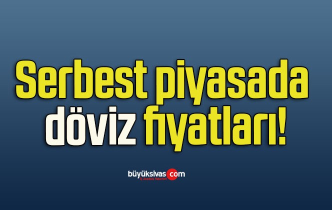 Serbest piyasada döviz fiyatları!