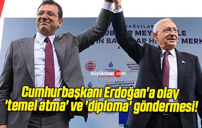 Cumhurbaşkanı Erdoğan’a olay ‘temel atma’ ve ‘diploma’ göndermesi!