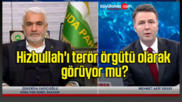 Hüda Par Başkanı Zekeriya Yapıcıoğlu’ndan Hizbullah’ı terör örgütü olarak görüyor mu?